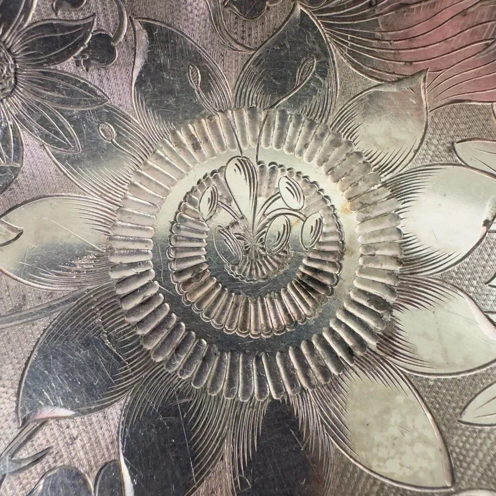 Silver pate James Tufts Tidbit Bowl Handled 1850 to 1890 Vintage True‎ Antique